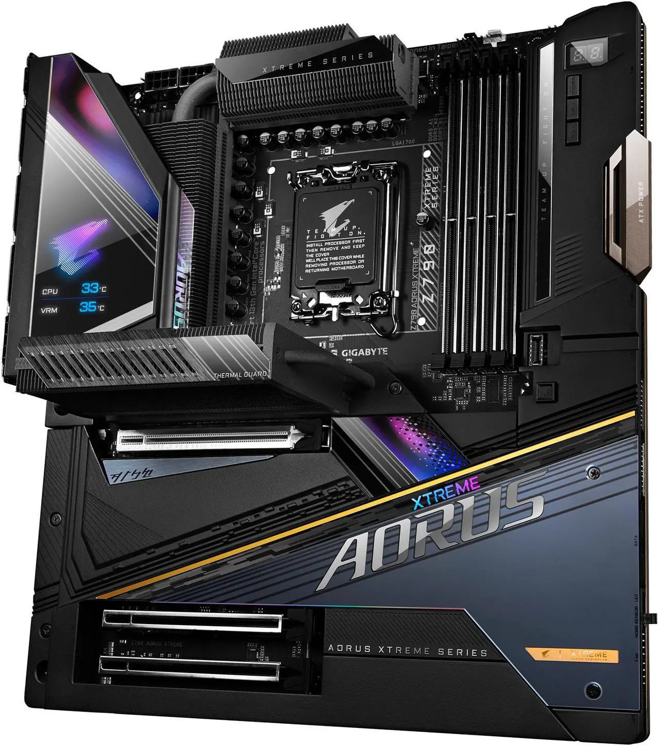 Alt view image 3 of 5 - GIGABYTE Z790 AORUS XTREME LGA 1700 Intel Z790 EATX Motherboard with DDR5, M.2, PCIe 5.0, USB 3.2 Gen2X2 Type-C, Intel WiFi 6E, Marvell AQtion 10GbE LAN, Q-Flash Plus, EZ-Latch Plus