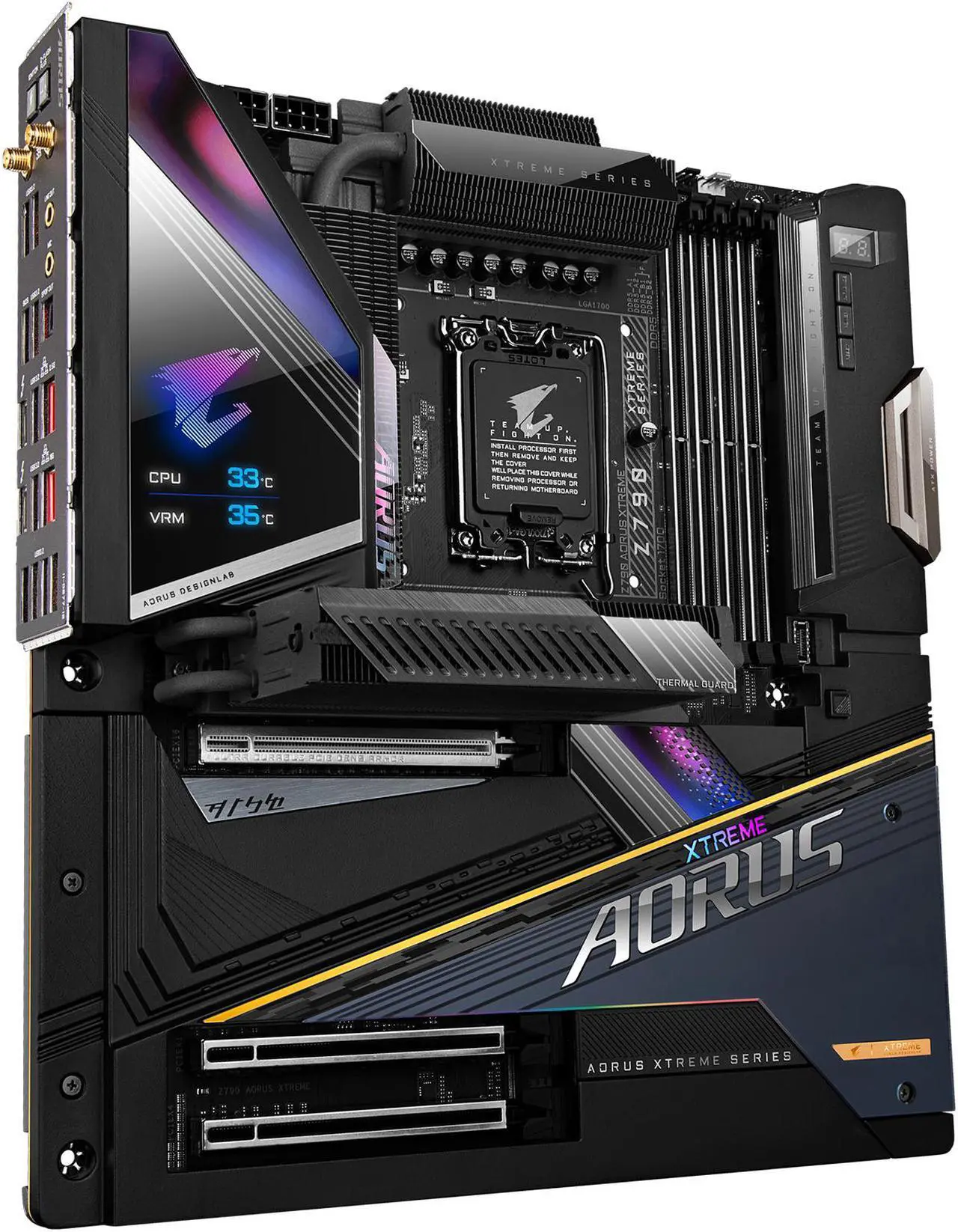 Alt view image 5 of 5 - GIGABYTE Z790 AORUS XTREME LGA 1700 Intel Z790 EATX Motherboard with DDR5, M.2, PCIe 5.0, USB 3.2 Gen2X2 Type-C, Intel WiFi 6E, Marvell AQtion 10GbE LAN, Q-Flash Plus, EZ-Latch Plus