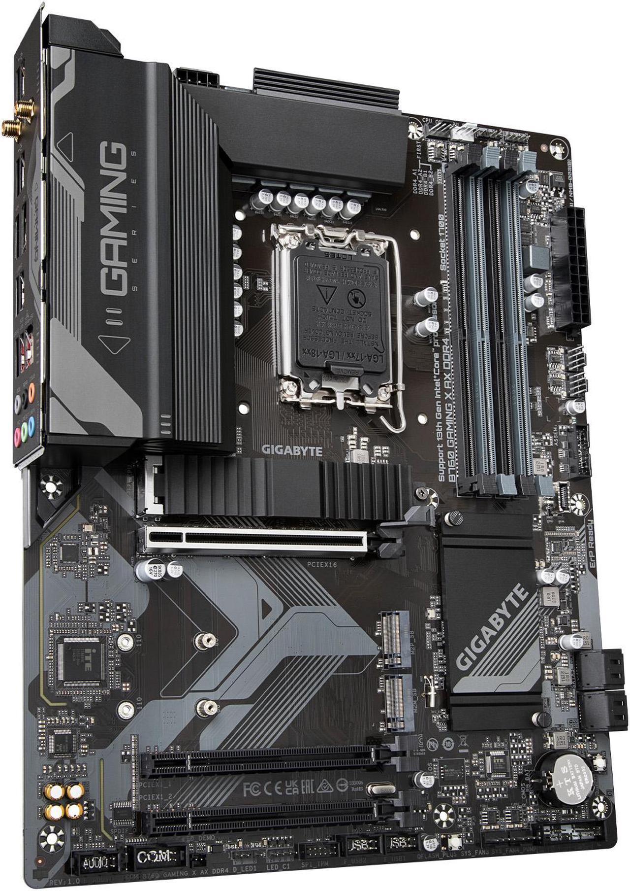 Alt view image 4 of 5 - GIGABYTE B760 GAMING X AX DDR4 LGA 1700 Intel B760 ATX Motherboard with DDR4, Triple M.2, PCIe 4.0, Front USB 3.2 Gen2X2 Type-C, WiFi 6E, 2.5GbE LAN, Q-Flash Plus, PCIe EZ-Latch