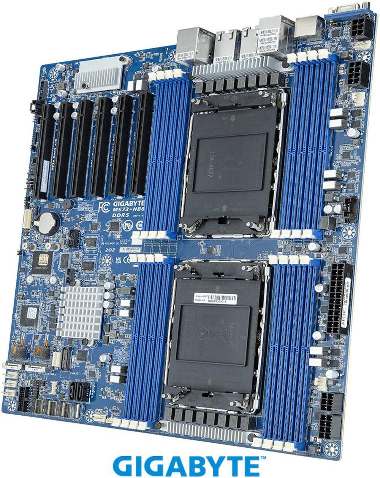 Main image of GIGABYTE MS73-HB0 Extended ATX Server Motherboard, 4th Gen. Intel® Xeon® Scalable Processors, Dual processor, LGA 4677, Intel® C741 Chipset.