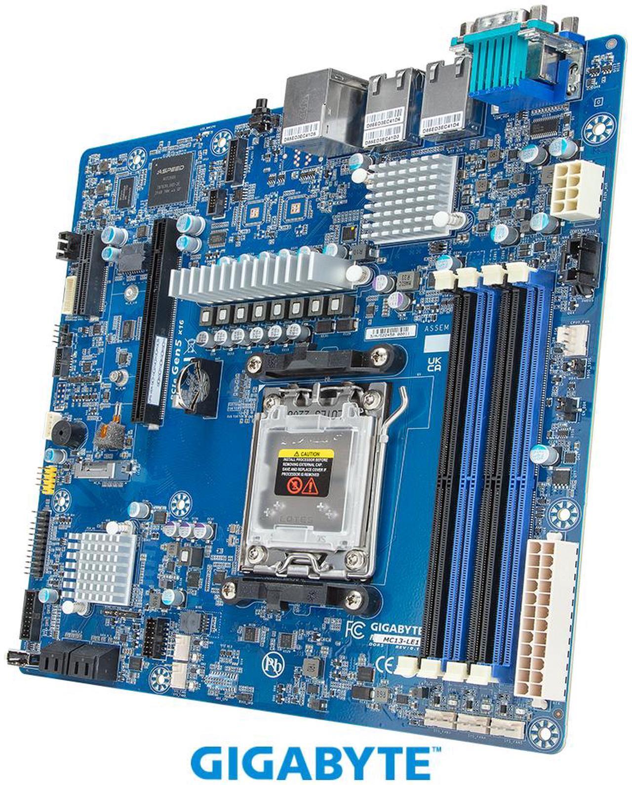 Main image of GIGABYTE MC13-LE1 Micro ATX Server Motherboard, AMD Ryzen™ 7000 Series Processors, AM5, AMD B650E..