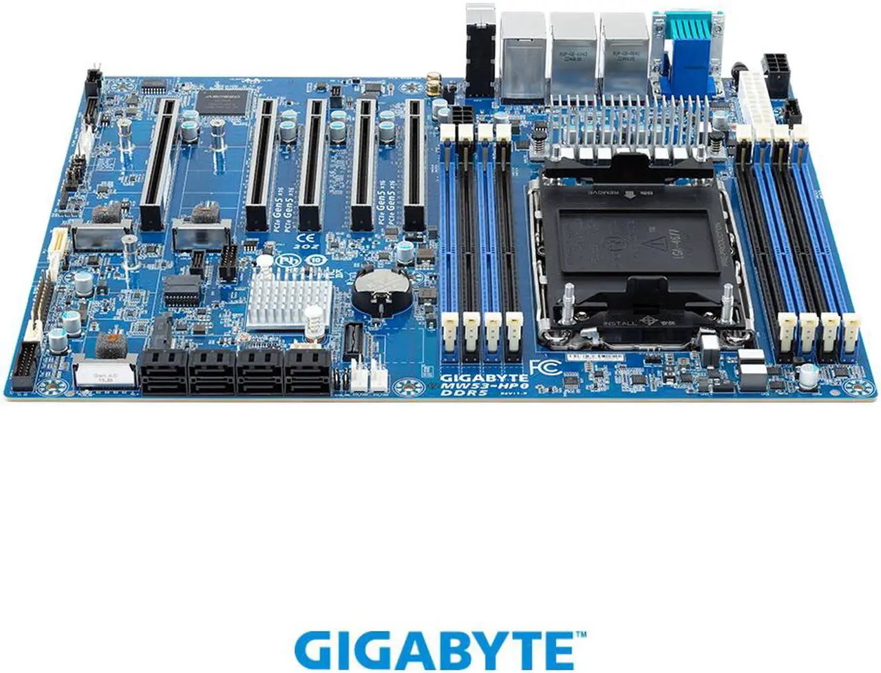 Alt view image 3 of 5 - GIGABYTE MW53-HP0 Intel® Xeon® W Workstation Motherboard Board, Single processor, LGA 4677, Intel® W790 Chipset.