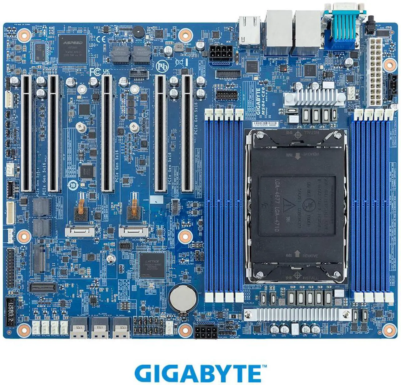 Alt view image 2 of 3 - GIGABYTE MS04-CE0 Motherboard - Intel® Xeon® 6 Processors - ATX UP