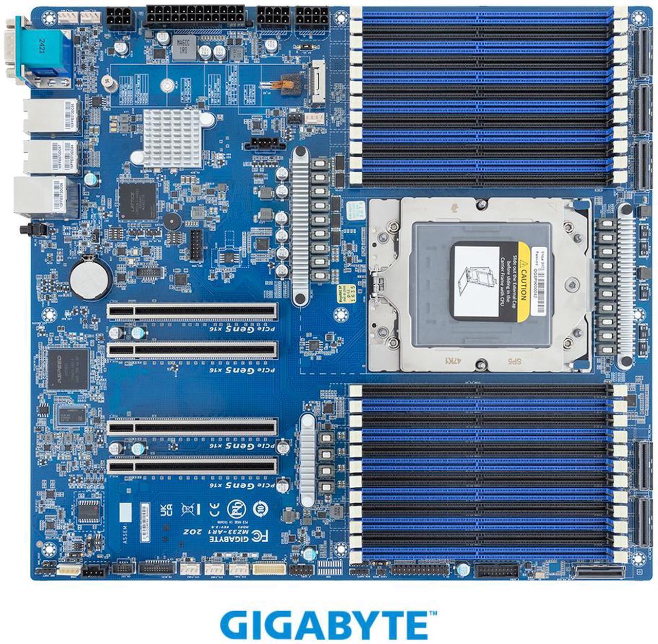 Alt view image 2 of 3 - GIGABYTE MZ33-AR1 Rev. 3.x Server Motherboard,  AMD EPYC™ 9005/9004 - E-ATX UP