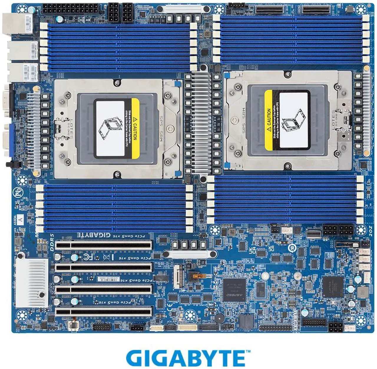 Alt view image 2 of 3 - GIGABYTE MZ73-LM2 Motherboard - AMD EPYC™ 9005/9004 - E-ATX DP PCIe Gen5 cTDP 500W
