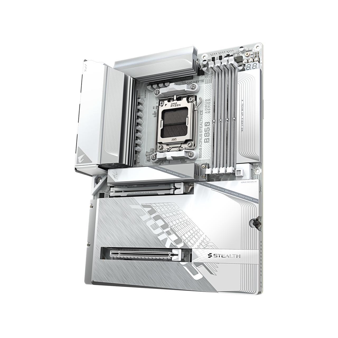 Alt view image 4 of 7 - GIGABYTE B850 A STEALTH ICE ATX AM5 AMD B850 ATX Motherboard