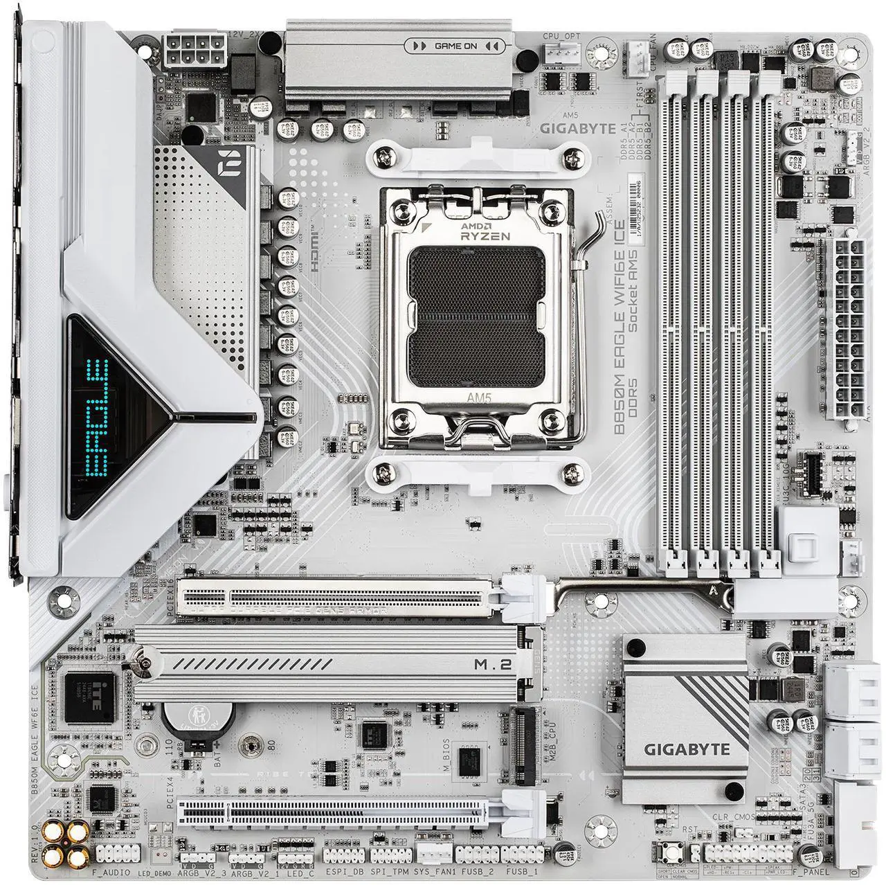 Alt view image 2 of 5 - GIGABYTE B850M EAGLE WF6E ICE AM5 AMD B850 Micro ATX Motherboard