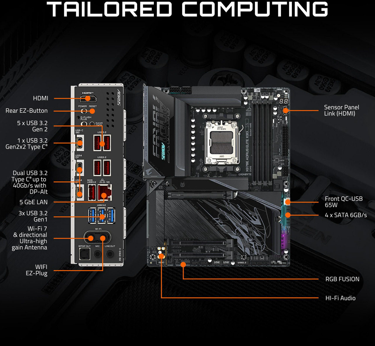 Open Box: GIGABYTE X870E AORUS ELITE X3D AMD AM5 LGA 1718 ATX Motherboard, Supports AMD Ryzen 9000/8000/7000 Series Processors, DDR5, 16+2+2 Power Phase, 4x M.2, PCIe 5.0, USB4 Type-C, WIFI 7 - Newegg.ca - Open Box condition - Image 11