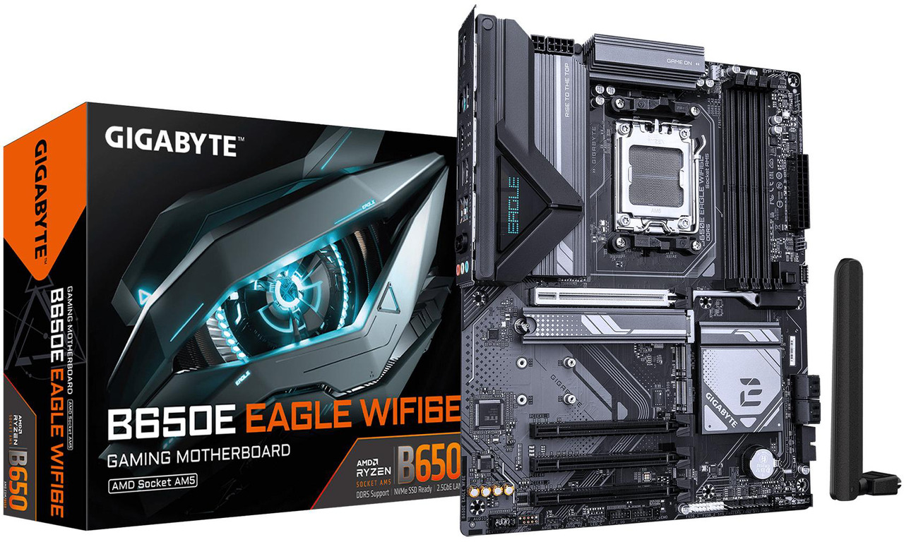 Open Box: GIGABYTE B650E EAGLE WIFI6E AMD AM5 LGA 1718 E-ATX Motherboard, Supports AMD Ryzen 9000/8000/7000 Series Processors, DDR5, 8+2+2 Total Power Phase, 3x M.2, PCIe 5.0, USB 3.2 Gen 1 Type-C, Wi-Fi 6E, 2. - Newegg.com - Open Box condition - Image 9