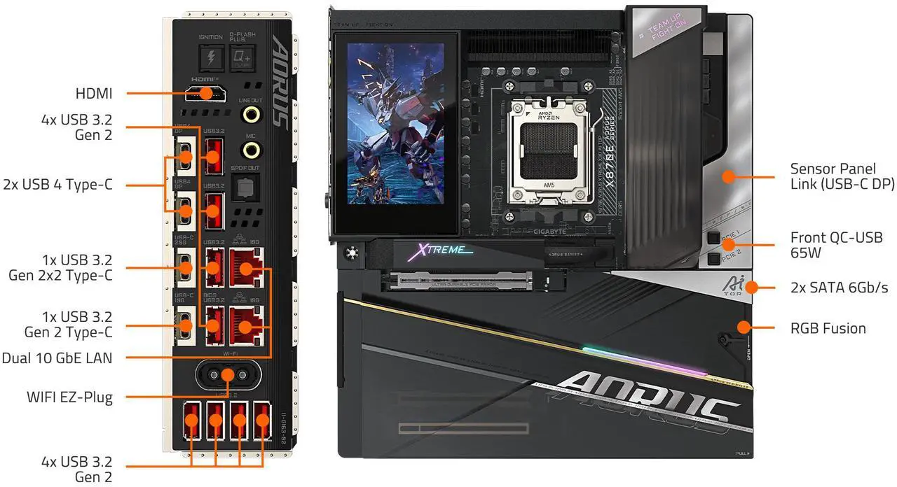 Motherboard GIGABYTE X870E AORUS XTREME X3D AI TOP Socket AM5 E-ATX