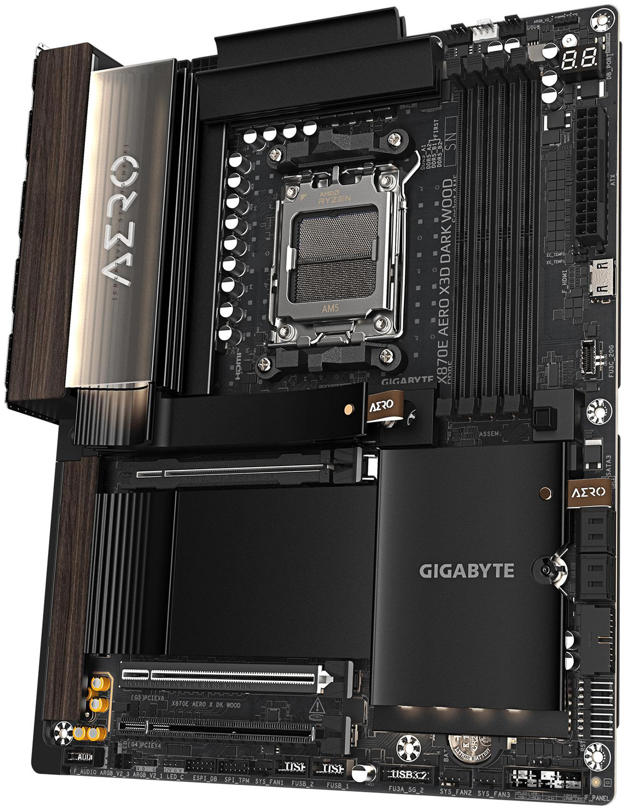 Open Box: GIGABYTE X870E AERO X3D DARK WOOD AMD AM5 ATX Motherboard, Support Ryzen 9000/8000/7000 Series, DDR5, 16+2+2 Power Phase, 4x M.2, PCIe 5.0, USB4, WIFI7, Dual 5GbE, EZ-Latch, 5-Year Warranty - Newegg.com - Open Box condition - Image 18