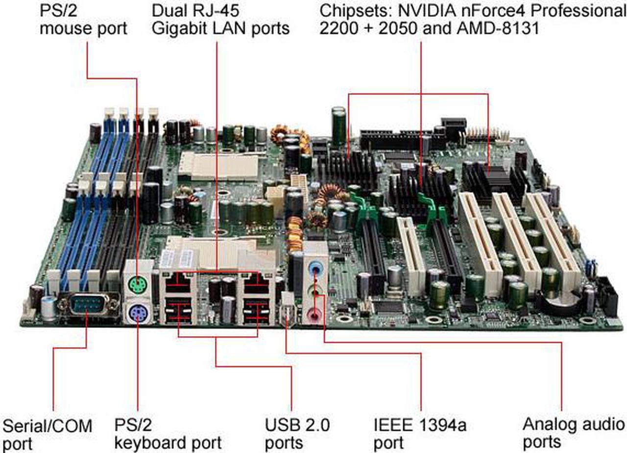 Alt view image 2 of 7 - TYAN S2895A2NRF-RS SSI EEB 3.5 Server Motherboard Dual 940 NVIDIA nForce4 Professional 2200 + 2050