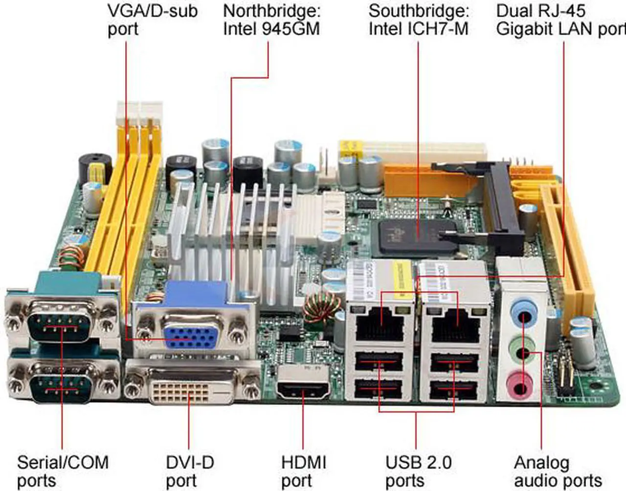 Alt view image 2 of 11 - JetWay J9F2-KHDE-PB Socket M Intel 945GM HDMI Mini ITX Intel Motherboard