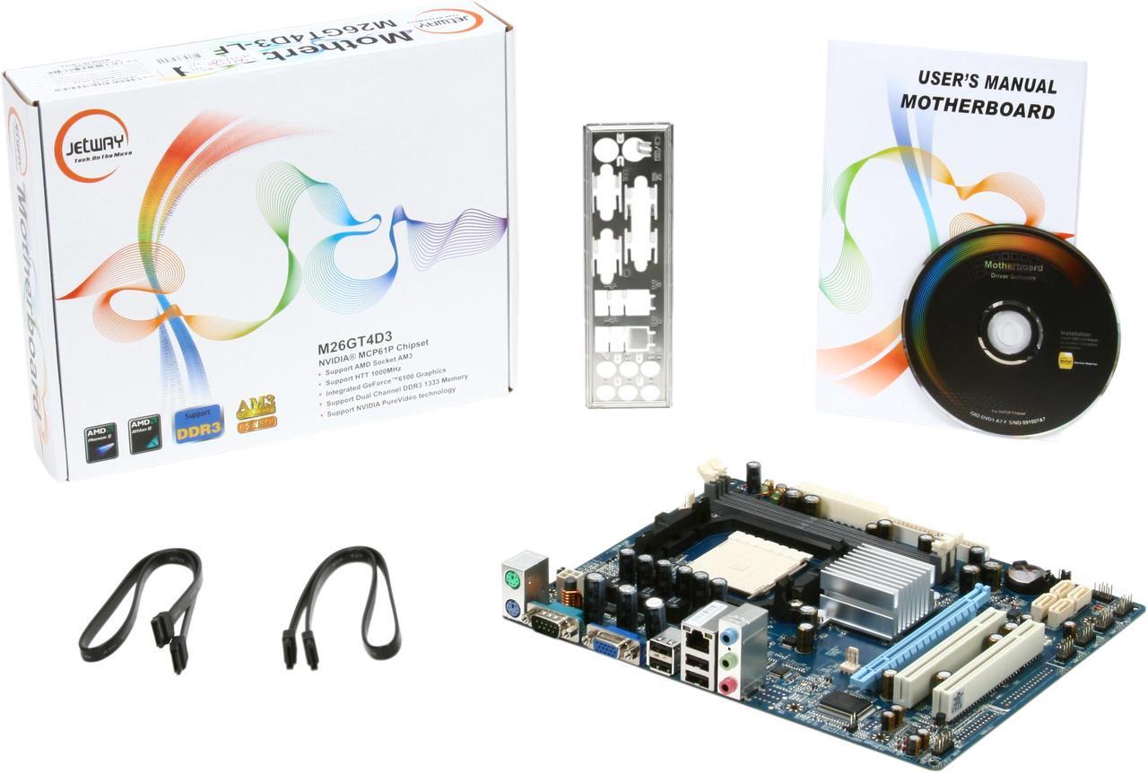 Alt view image 5 of 5 - JetWay JM26GT4-D3-LF AM3 NVIDIA NF6100-430 (MCP61P) Single Chipset Micro ATX AMD Motherboard