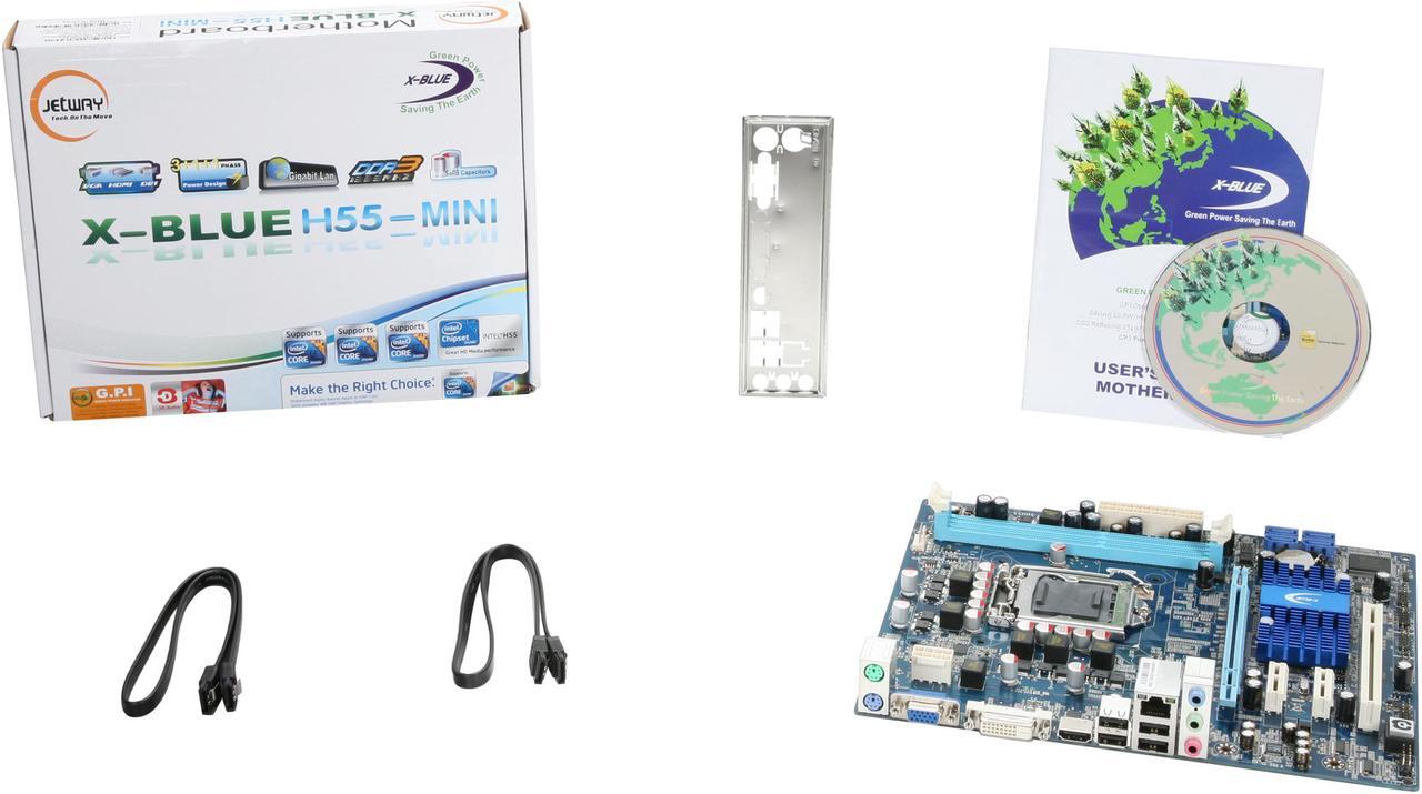Alt view image 5 of 5 - JetWay JXBLUE-H55-MINI-LF LGA 1156 Intel H55 HDMI Micro ATX Intel Motherboard