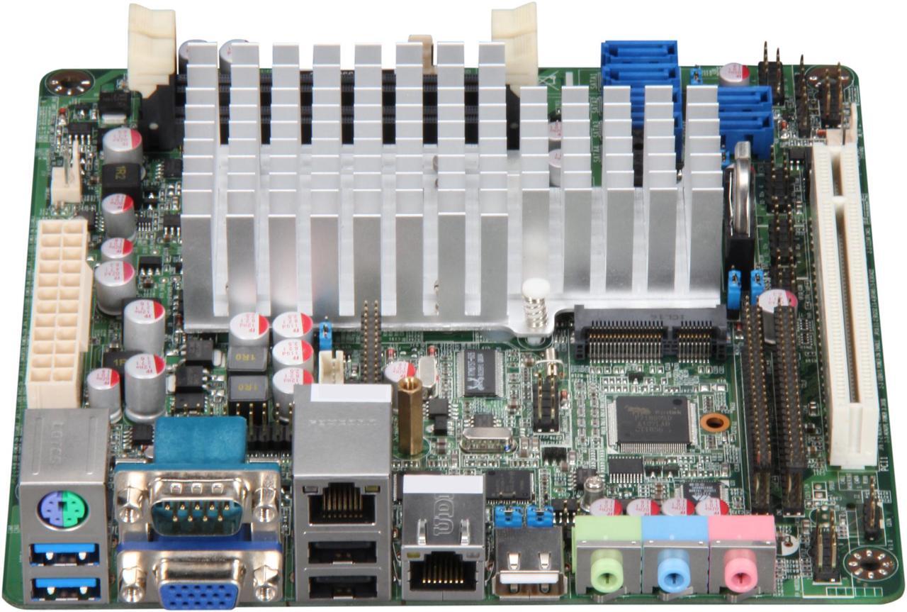 Alt view image 2 of 5 - Jetway JNF99FL-525-LF Fanless Intel Atom D525, 6*SATA2, Dual Intel GbLAN, Mini-ITX MB