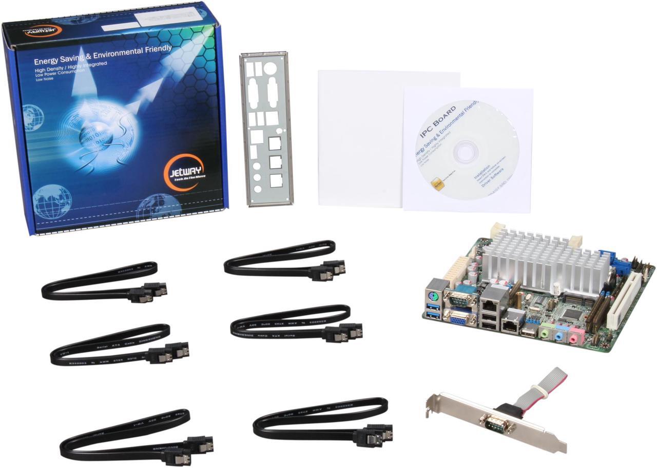 Alt view image 5 of 5 - Jetway JNF99FL-525-LF Fanless Intel Atom D525, 6*SATA2, Dual Intel GbLAN, Mini-ITX MB