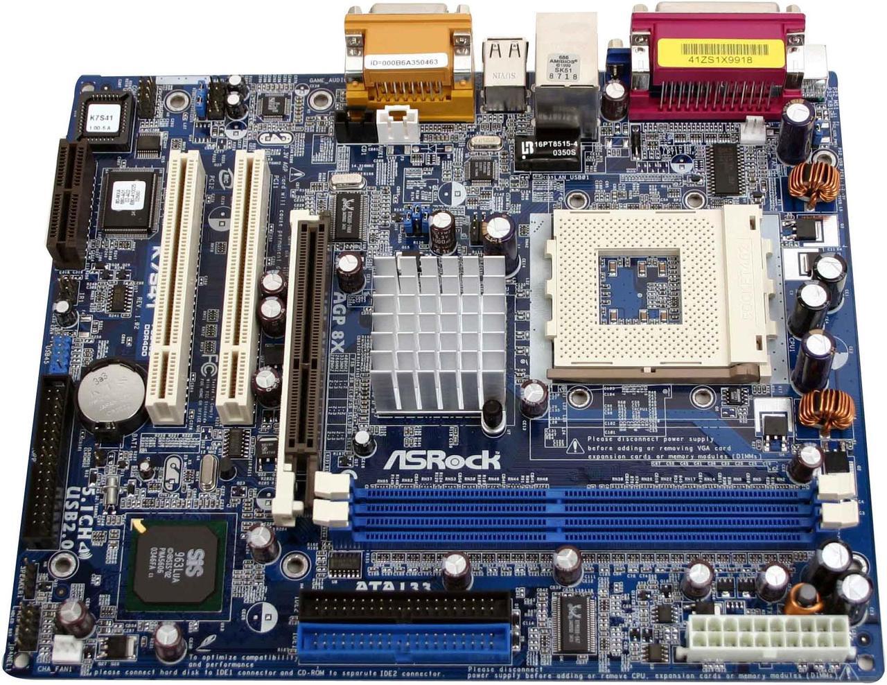Alt view image 2 of 4 - ASRock K7S41 462(A) SiS 741 Micro ATX AMD Motherboard