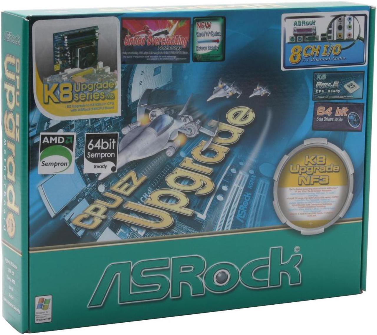 Alt view image 5 of 5 - ASRock K8Upgrade-NF3 754 NVIDIA nForce3 250 ATX AMD Motherboard