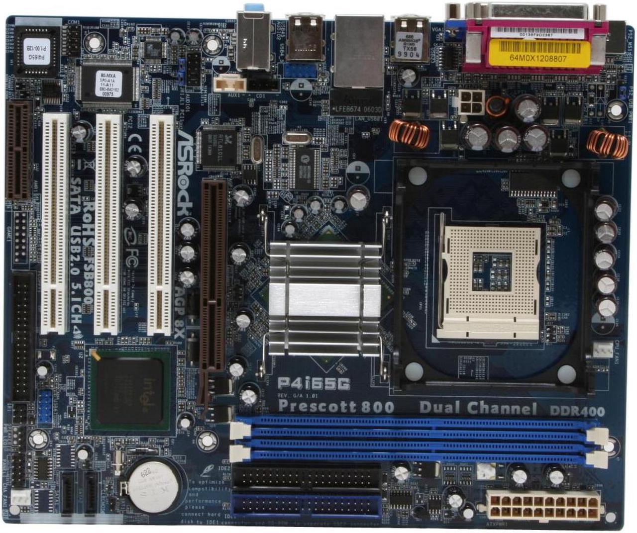 Alt view image 2 of 5 - ASRock P4i65G Socket 478 Intel 865G Micro ATX Intel Motherboard
