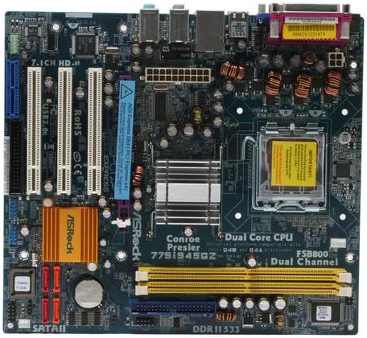 Alt view image 3 of 5 - ASRock 775i945GZ LGA 775 Intel 945GZ Micro ATX Intel Motherboard