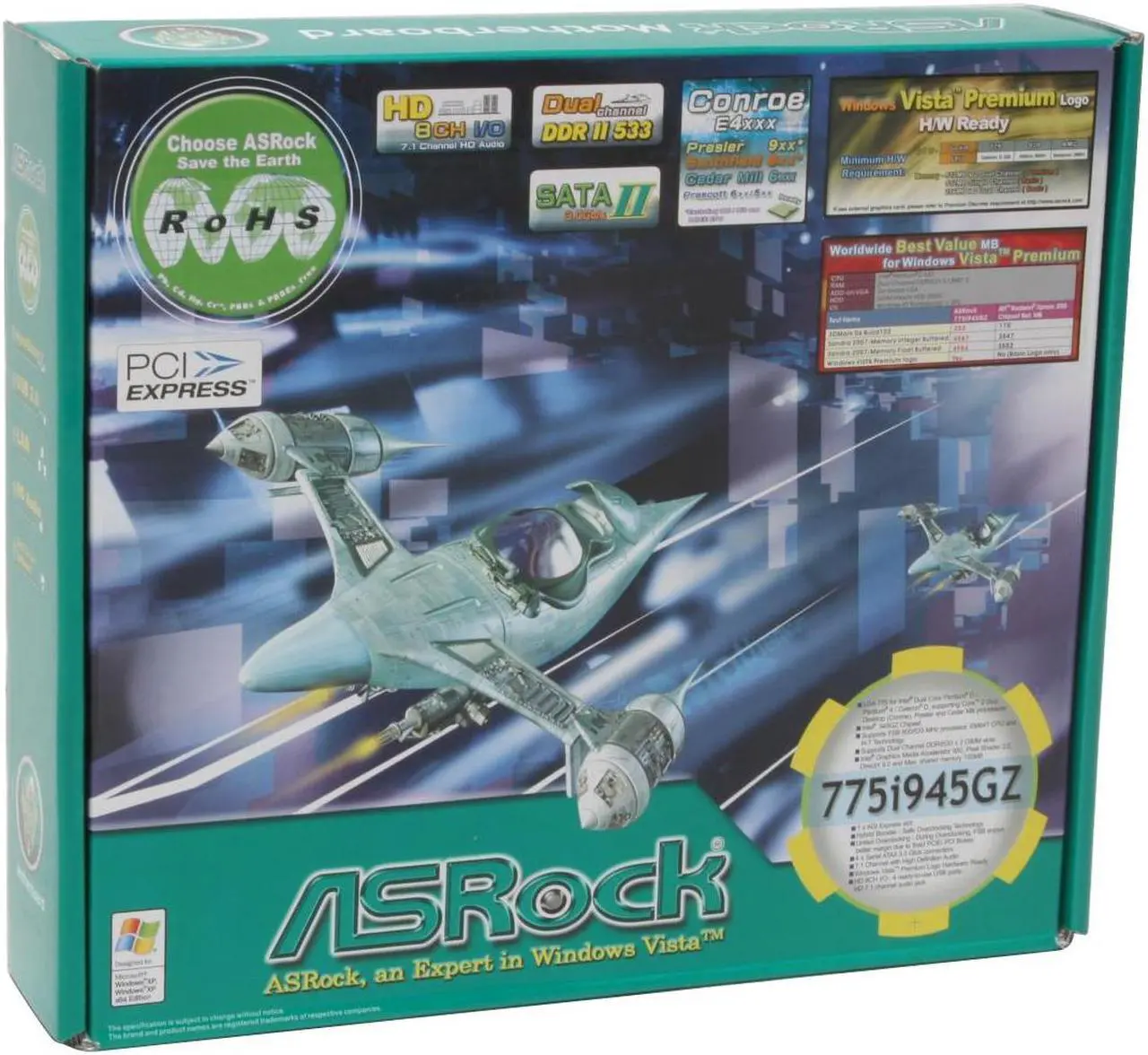 Alt view image 5 of 5 - ASRock 775i945GZ LGA 775 Intel 945GZ Micro ATX Intel Motherboard