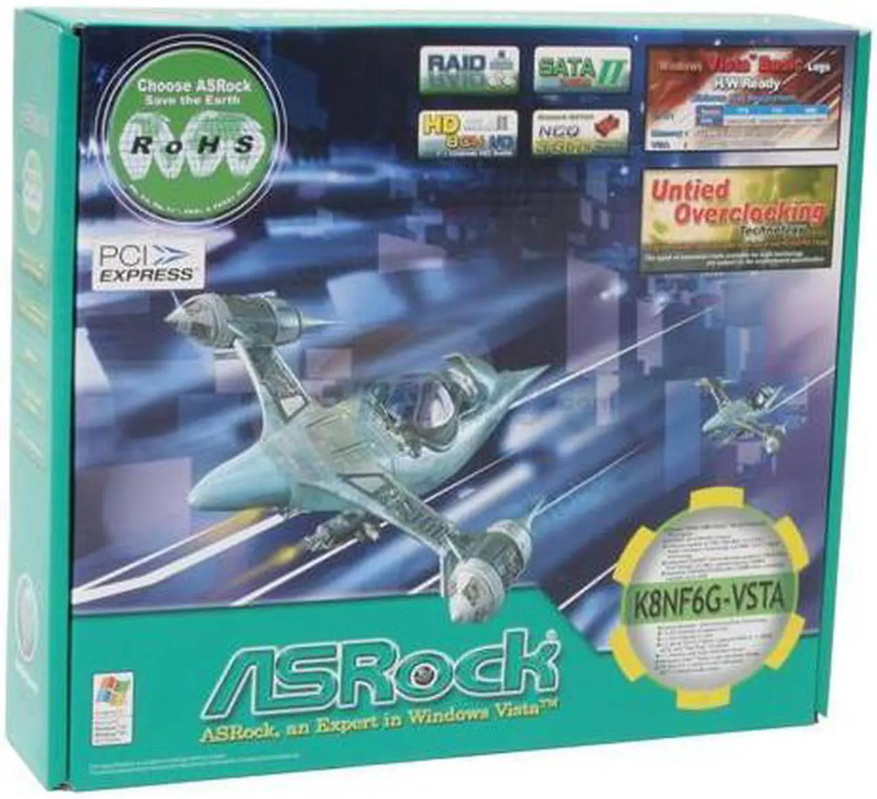 Alt view image 6 of 6 - ASRock K8NF6G-VSTA 754 NVIDIA GeForce 6100 Micro ATX AMD Motherboard