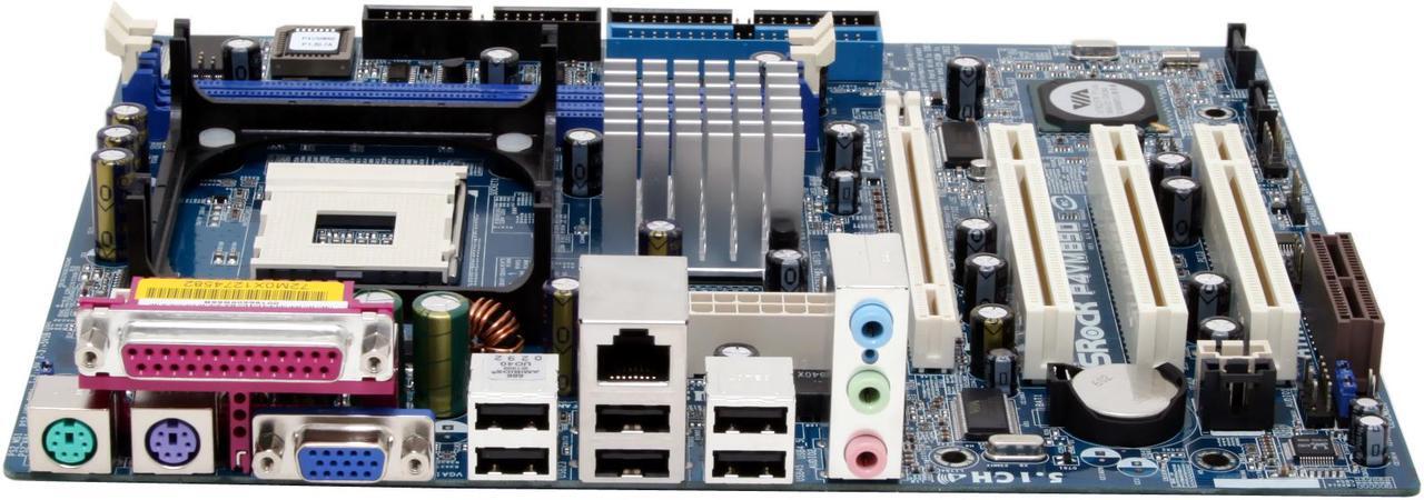 Alt view image 2 of 6 - ASRock P4VM890 Socket 478 VIA P4M890 Micro ATX Intel Motherboard