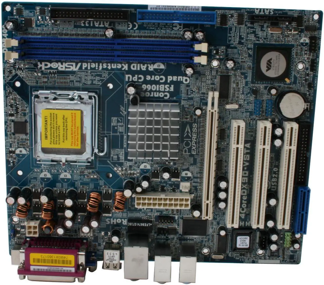Alt view image 3 of 6 - ASRock 4CoreDX90-VSTA LGA 775 VIA P4M900 Micro ATX Intel Motherboard