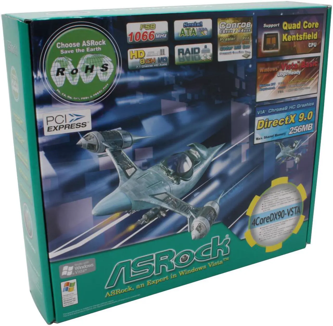 Alt view image 6 of 6 - ASRock 4CoreDX90-VSTA LGA 775 VIA P4M900 Micro ATX Intel Motherboard