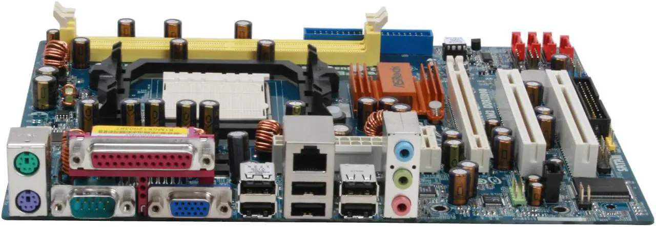 Alt view image 2 of 7 - ASRock ALiveNF6P-VSTA AM2+/AM2 NVIDIA GeForce 6150SE / nForce 430 Micro ATX AMD Motherboard
