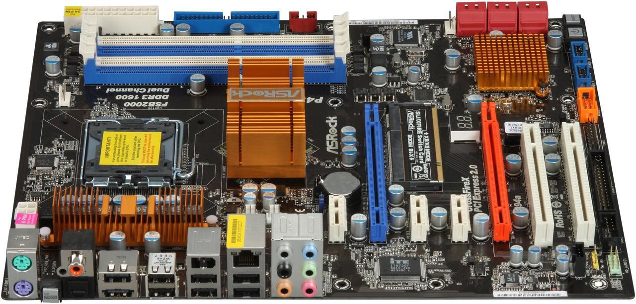 Alt view image 2 of 5 - ASRock P45X3 Deluxe LGA 775 Intel P45 ATX Intel Motherboard