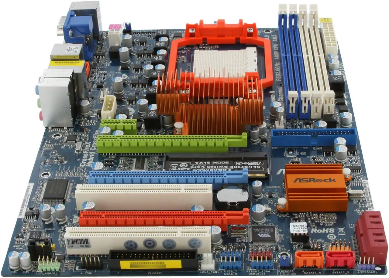 Alt view image 2 of 11 - ASRock M3A785GXH/128M AM3 AMD 785G HDMI ATX AMD Motherboard
