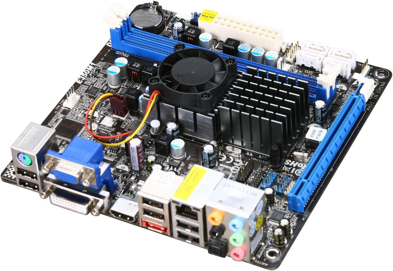 ASRock E350M1 AMD E-350 APU (1.6GHz, Dual-Core) AMD A50M Hudson M1 Mini ITX Motherboard / CPU Combo