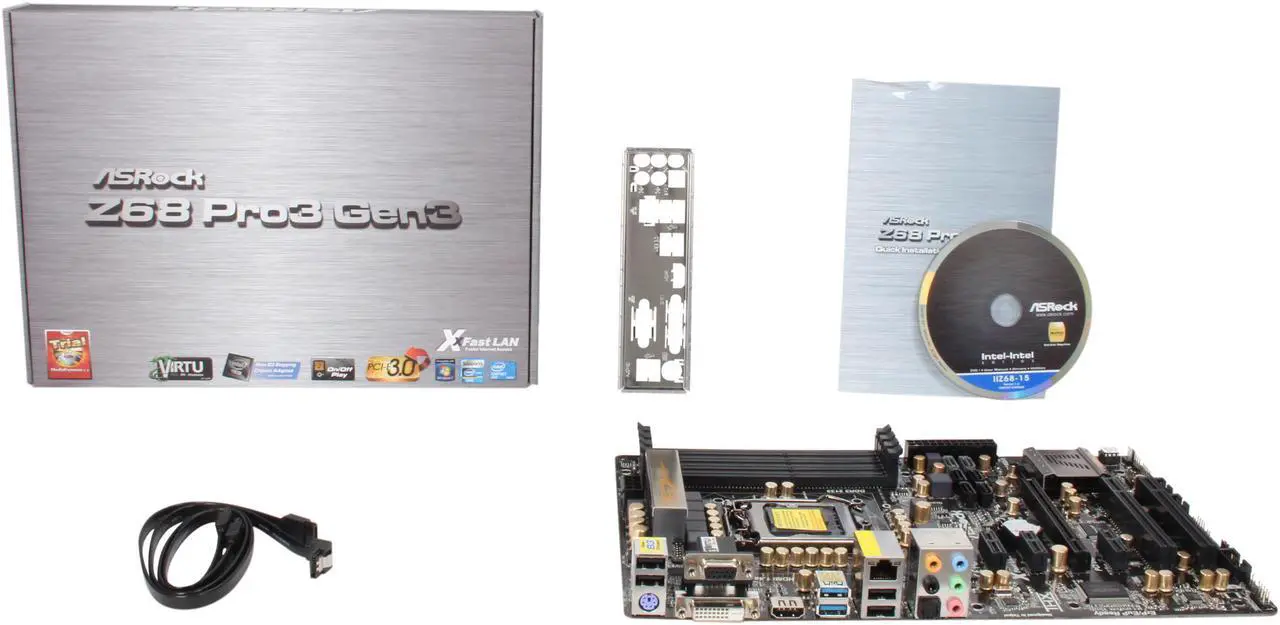 Alt view image 5 of 5 - ASRock Z68 PRO3 GEN3 LGA 1155 Intel Z68 HDMI USB 3.0 ATX Intel Motherboard
