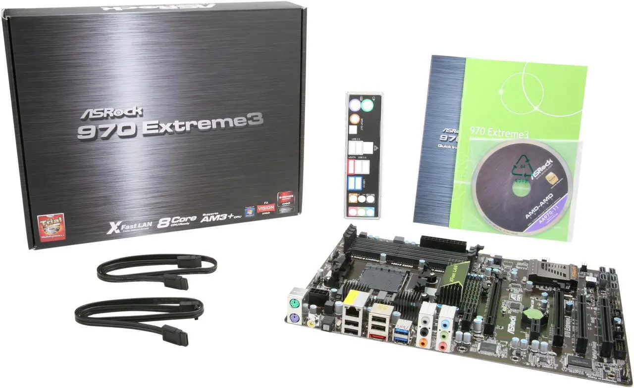Alt view image 5 of 5 - ASRock 970 EXTREME3 AM3+ AMD 970 + SB950 USB 3.0 ATX AMD Motherboard