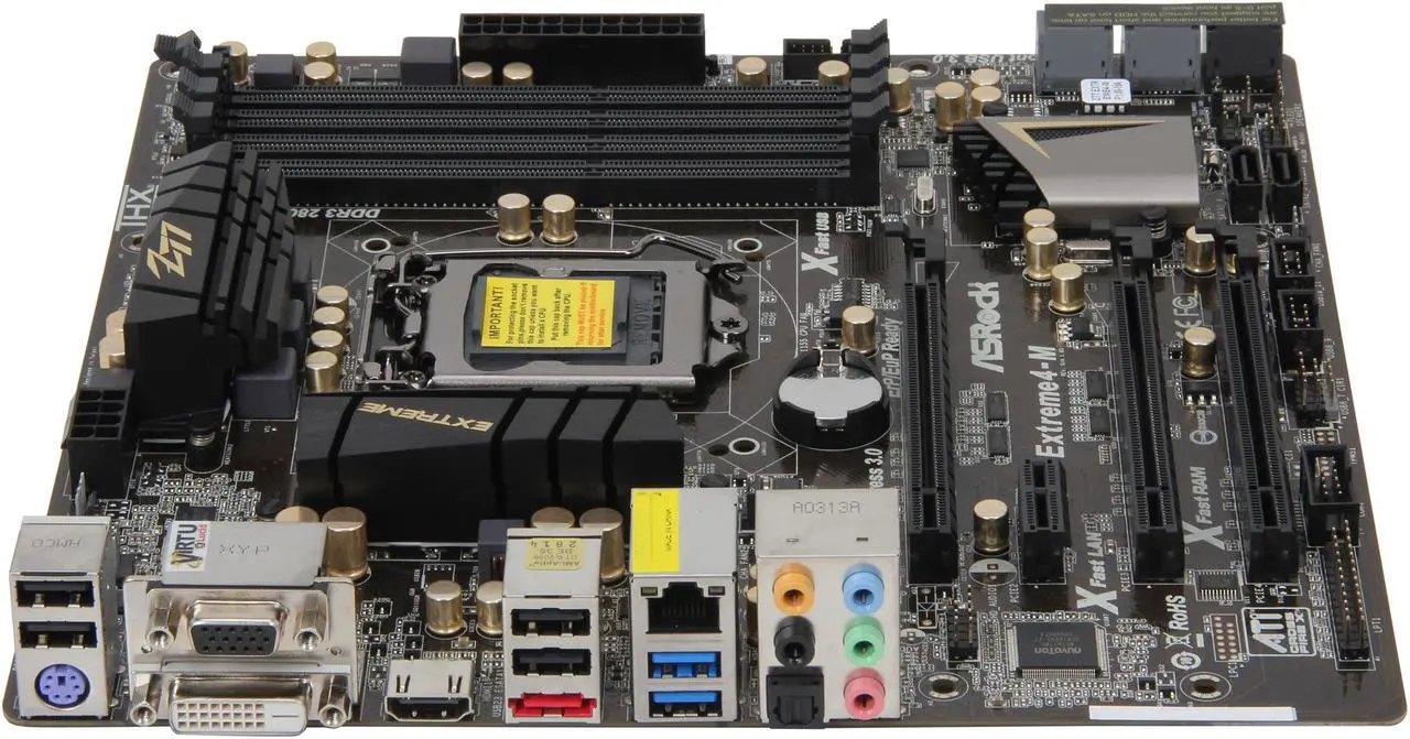 Alt view image 2 of 5 - ASRock Z77 Extreme4-M LGA 1155 Intel Z77 HDMI USB 3.0 Micro ATX Intel Motherboard