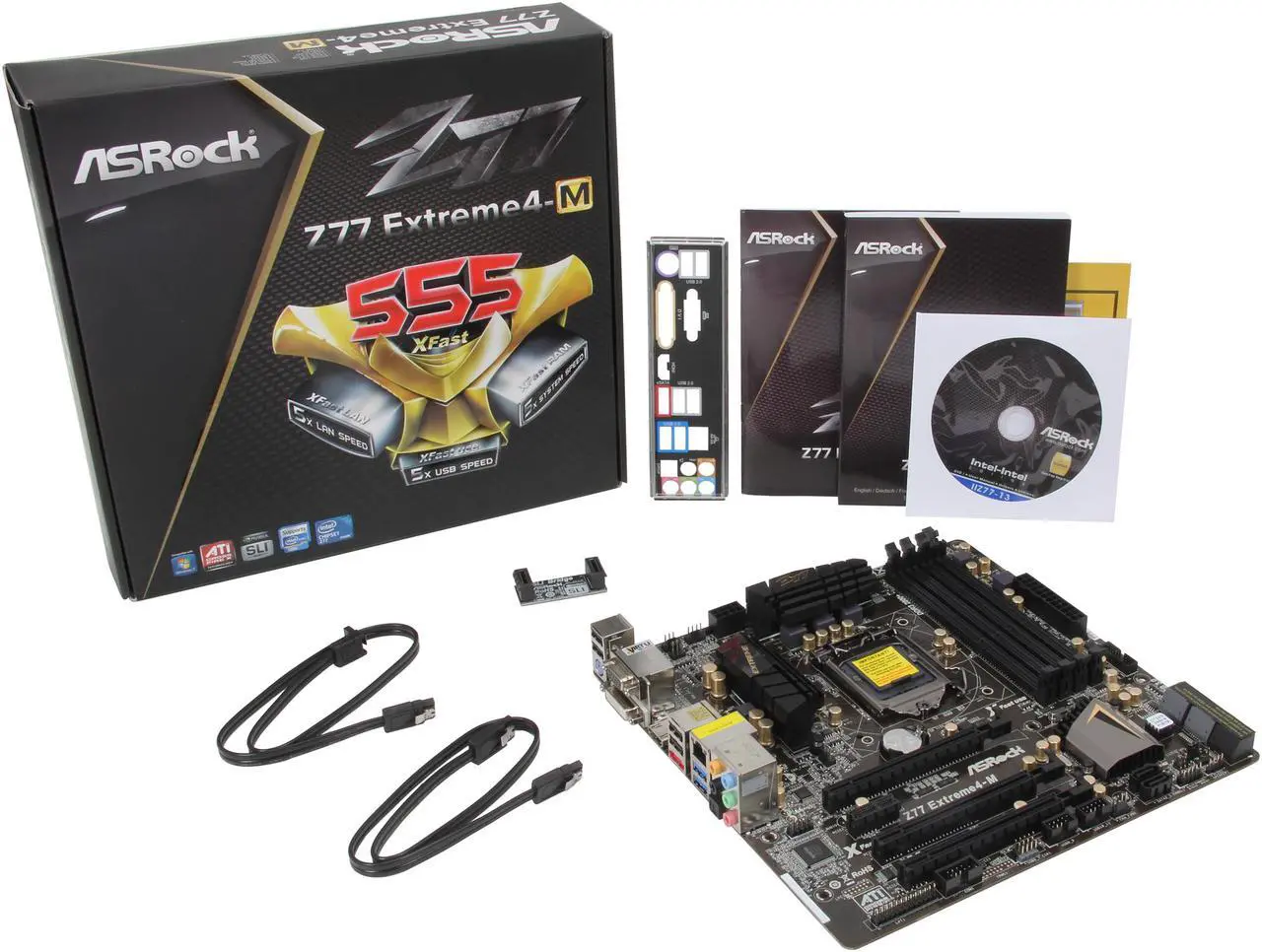 Alt view image 5 of 5 - ASRock Z77 Extreme4-M LGA 1155 Intel Z77 HDMI USB 3.0 Micro ATX Intel Motherboard