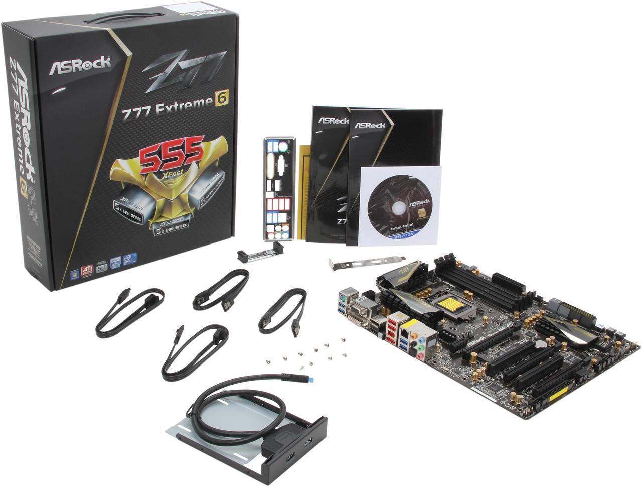 Alt view image 5 of 5 - ASRock Z77 Extreme6 LGA 1155 Intel Z77 HDMI USB 3.0 ATX Intel Motherboard