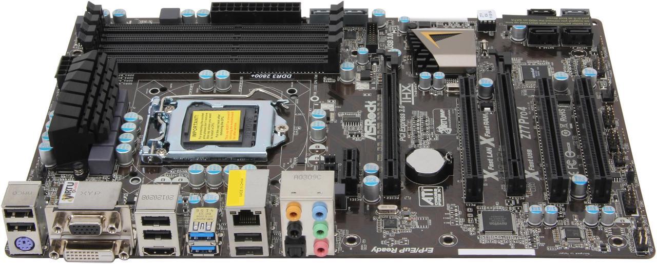 Alt view image 2 of 5 - ASRock Z77 Pro4 LGA 1155 Intel Z77 HDMI SATA 6Gb/s USB 3.0 ATX Intel Motherboard