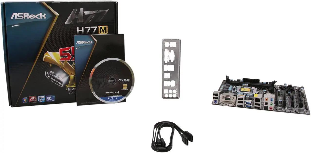 Alt view image 6 of 5 - ASRock H77M LGA 1155 Intel H77 HDMI USB 3.0 Micro ATX Intel Motherboard