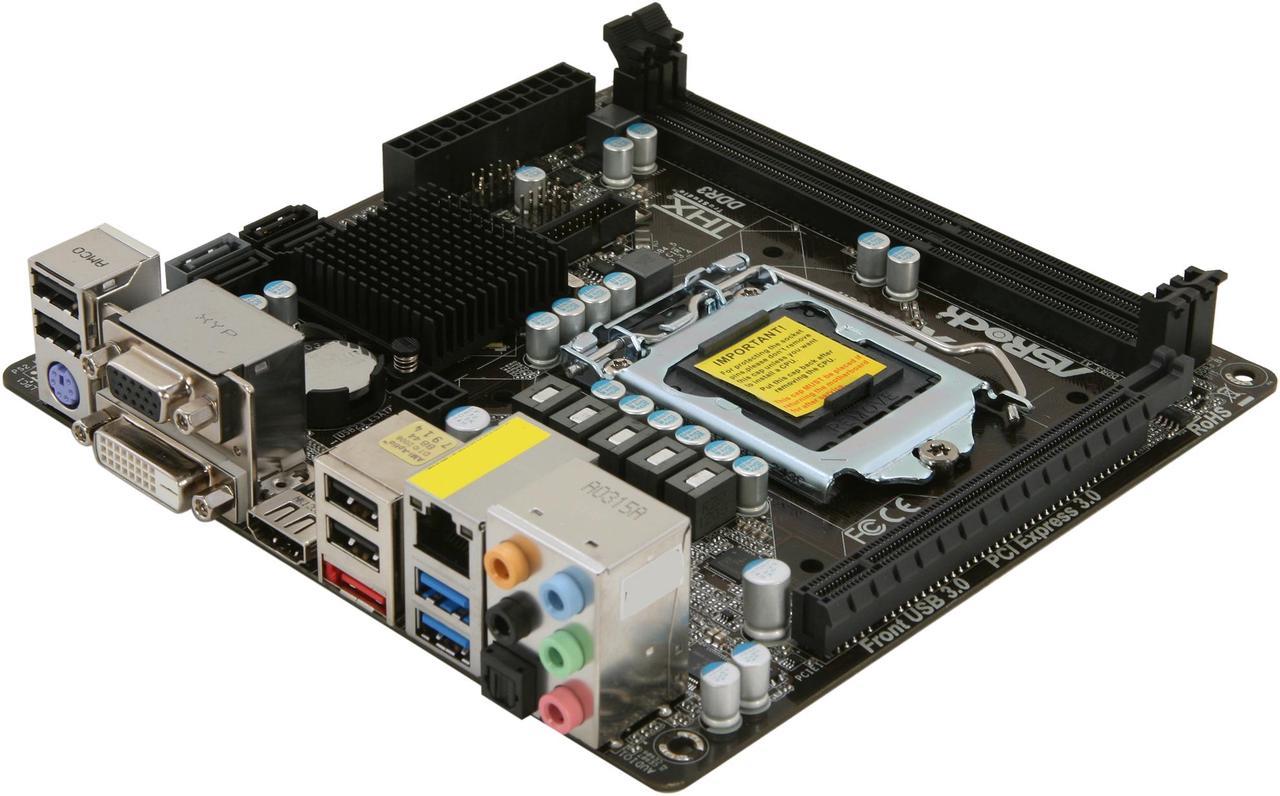 ASRock B75M-ITX LGA 1155 Intel B75 HDMI SATA 6Gb/s USB 3.0 Mini ITX Intel Motherboard