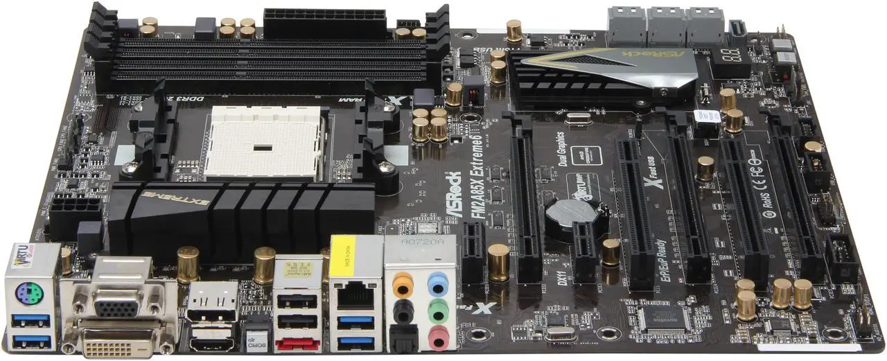 Alt view image 2 of 5 - ASRock FM2A85X Extreme6 FM2 AMD A85X (Hudson D4) USB 3.0 HDMI ATX AMD Motherboard
