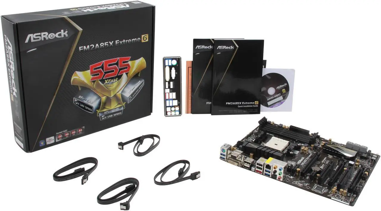 Alt view image 5 of 5 - ASRock FM2A85X Extreme6 FM2 AMD A85X (Hudson D4) USB 3.0 HDMI ATX AMD Motherboard