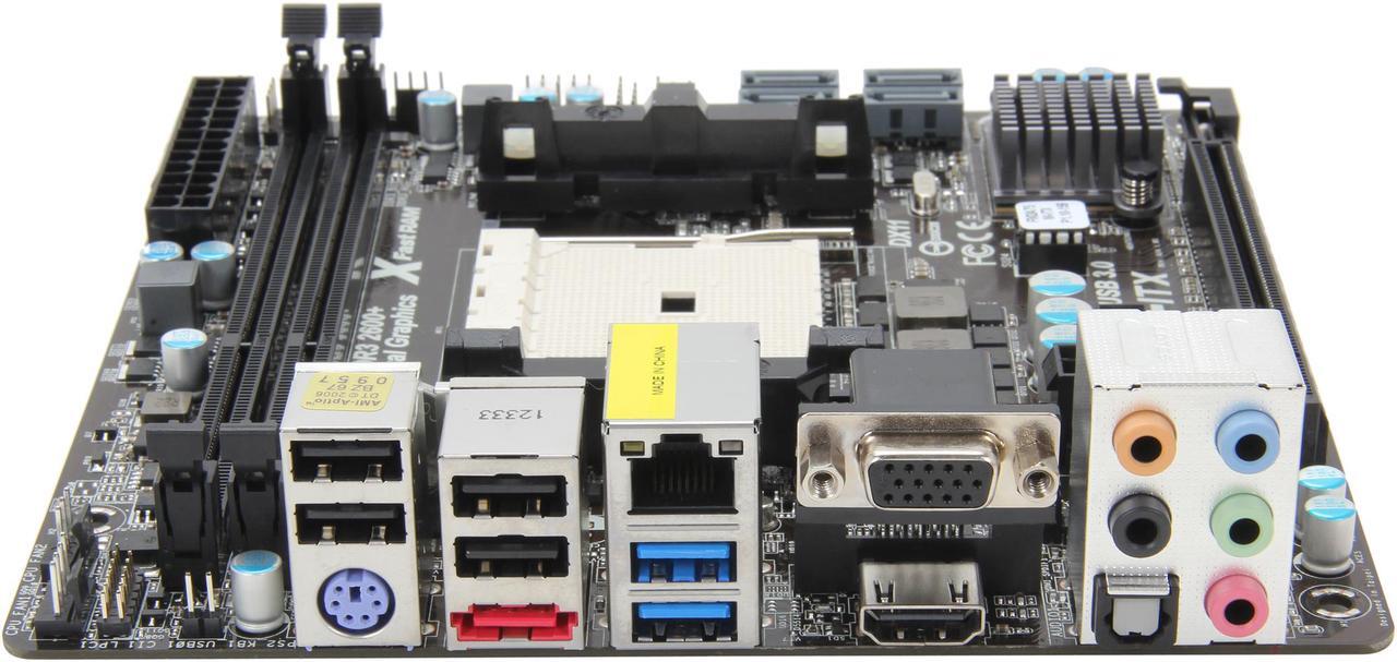 Alt view image 2 of 5 - ASRock FM2A75M-ITX FM2 AMD A75 (Hudson D3) SATA 6Gb/s USB 3.0 HDMI Mini ITX AMD Motherboard