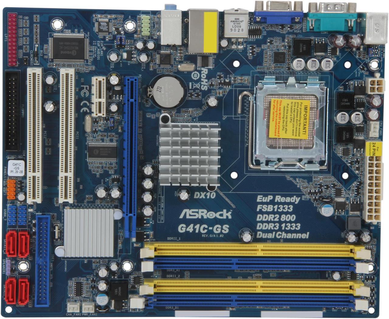 Alt view image 3 of 5 - ASRock G41C-GS LGA 775 Intel G41 + ICH7 Micro ATX Intel Motherboard