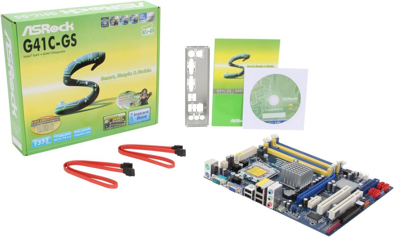 Alt view image 5 of 5 - ASRock G41C-GS LGA 775 Intel G41 + ICH7 Micro ATX Intel Motherboard