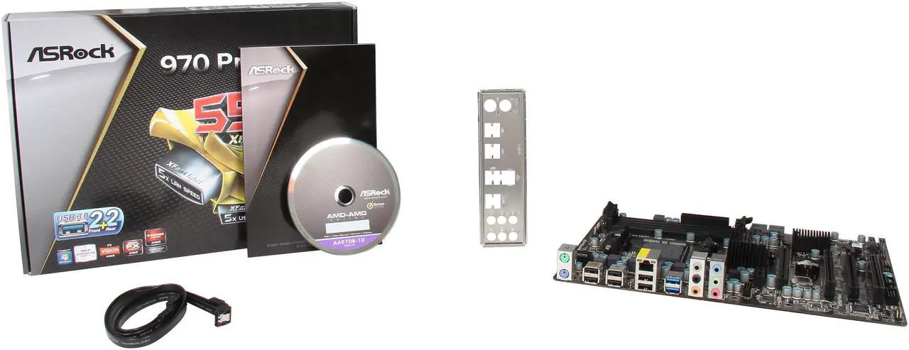 Alt view image 5 of 5 - ASRock 970 PRO3 R2.0 AM3+/AM3 AMD 970 USB 3.0 ATX AMD Motherboard with UEFI BIOS