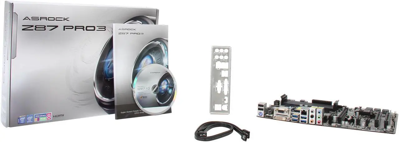 Alt view image 5 of 5 - ASRock Z87 PRO3 LGA 1150 Intel Z87 HDMI USB 3.0 ATX Intel Motherboard