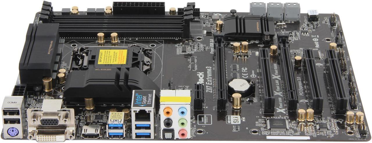 Alt view image 2 of 5 - ASRock Z87 Extreme3 LGA 1150 Intel Z87 HDMI USB 3.0 ATX Intel Motherboard